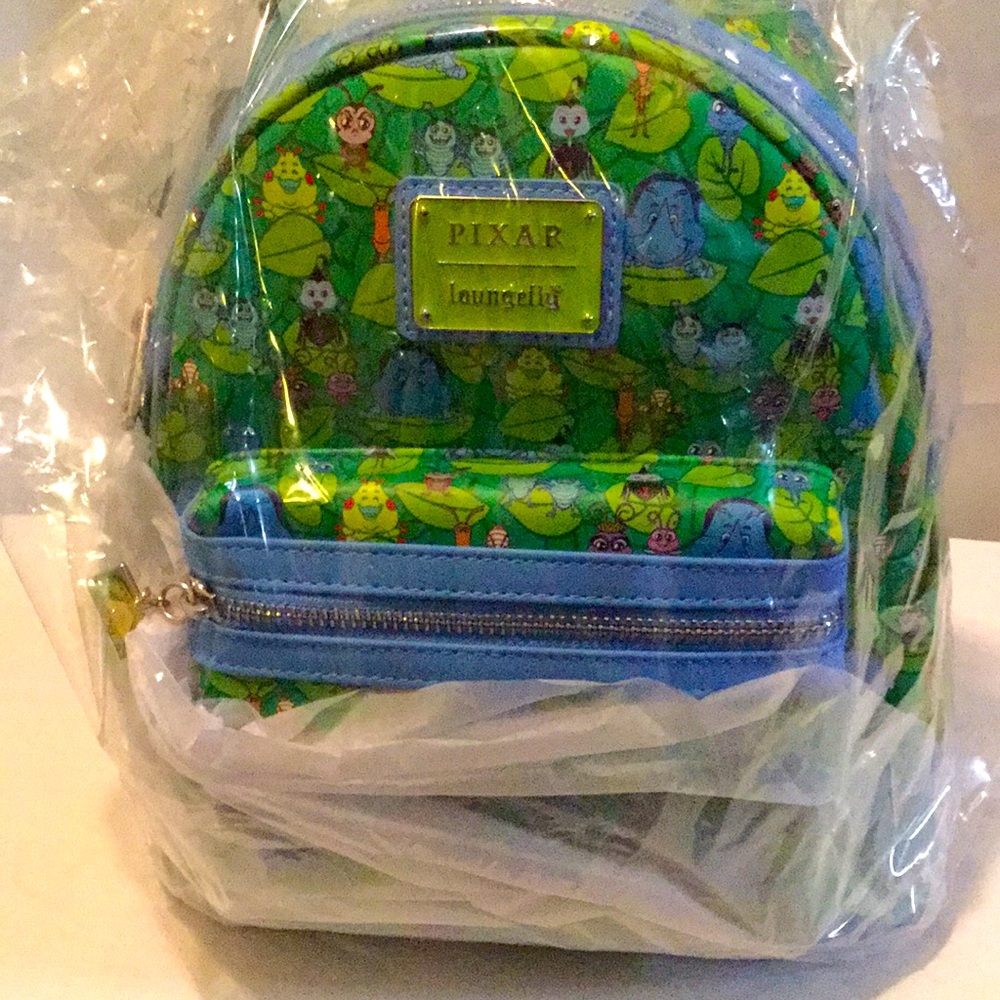 Loungefly Pixar Bugs Life Print Mini Backpack NWT